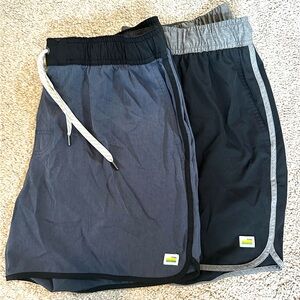 Vuori Men's Banks 5" Inseam Blue Gray Athletic Shorts Lot (2) Size Large